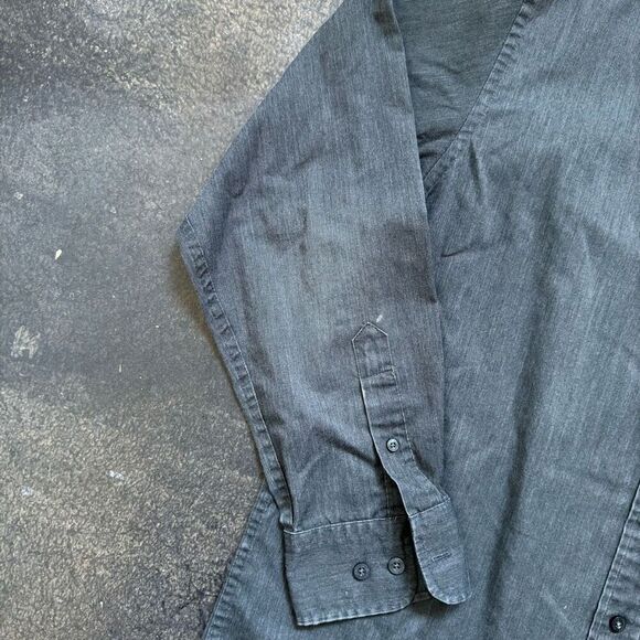 Dockers Button Down Long Sleeve Shirt Size Medium Stain Defender Cotton Blend - Picture 3 of 16